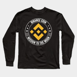 Vintage Binance BNB Coin To The Moon Crypto Token Cryptocurrency Wallet Birthday Gift For Men Women Kids Long Sleeve T-Shirt